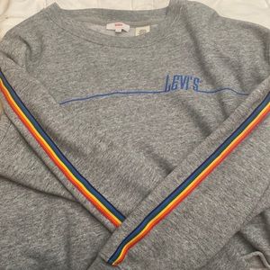 Levi’s rainbow striped crop top